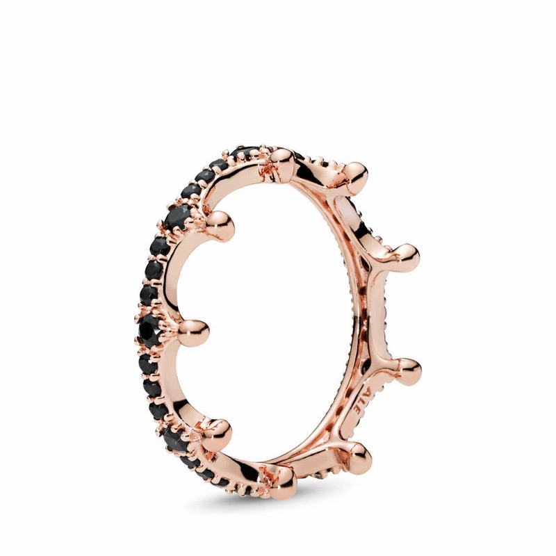 Anillos Apilables Pandora Rose™ Enchanted Crown Negrii (7SbHAWiR)